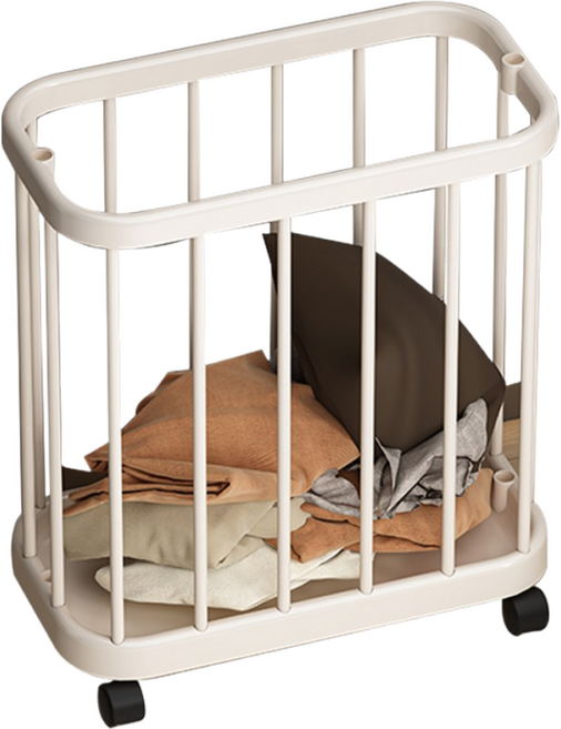 이동식 대용량 빨래 바구니, 흰색