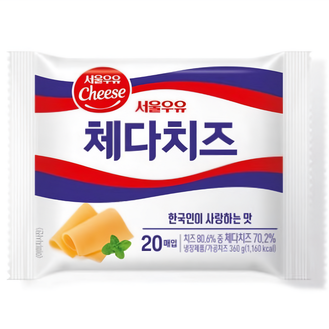 서울우유 체다슬라이스치즈, 5개, 360g