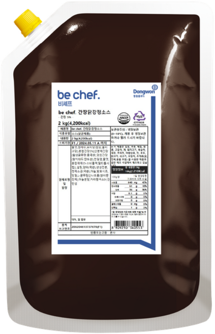 동원 홈푸드 비셰프 간장닭강정소스 2KGx5봉지 BOX 양념, 5개, 2kg
