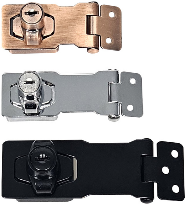 보냄 자물쇠 걸쇠 열쇠형 4인치, 블랙, 1개