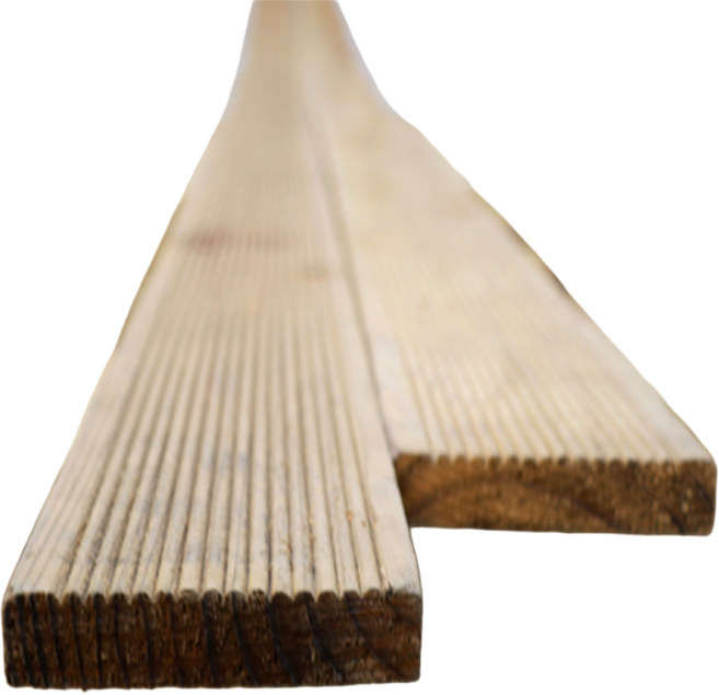 방부목 데크 140mm x 25mm x 1800mm 야외데크 테라스 1단(3매 묶음) DIY 무료재단, 6개