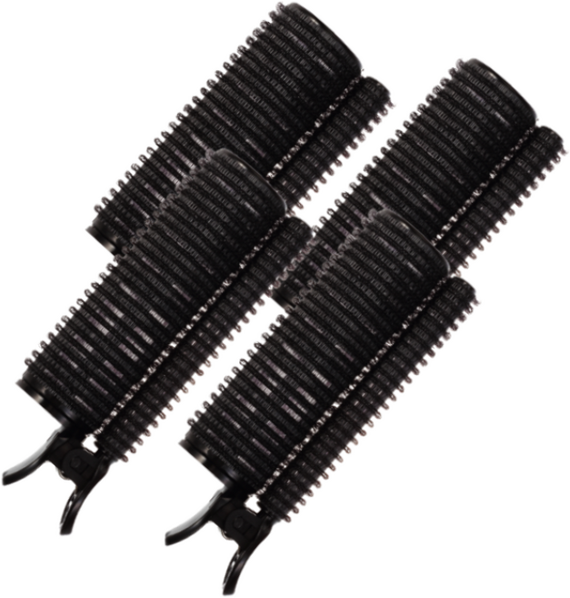 루이본 더블 볼륨 뿌리 집게, 블랙, 4개