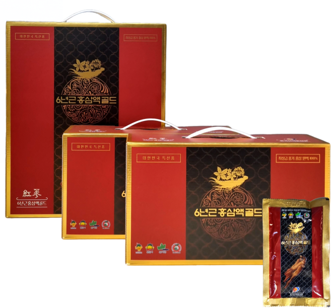 풍기 홍삼액 골드 100% 6년근 80ml 30포 60포 신의 홍삼 원액 진액 액기스 설 선물세트 명절선물 부모님선물 거래처선물 선물세트 시부모님 수험생 청소년, 2.4L, 1개