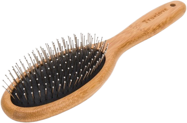 [트루러브] 원목 핀 브러쉬, L, 1개, 브라운