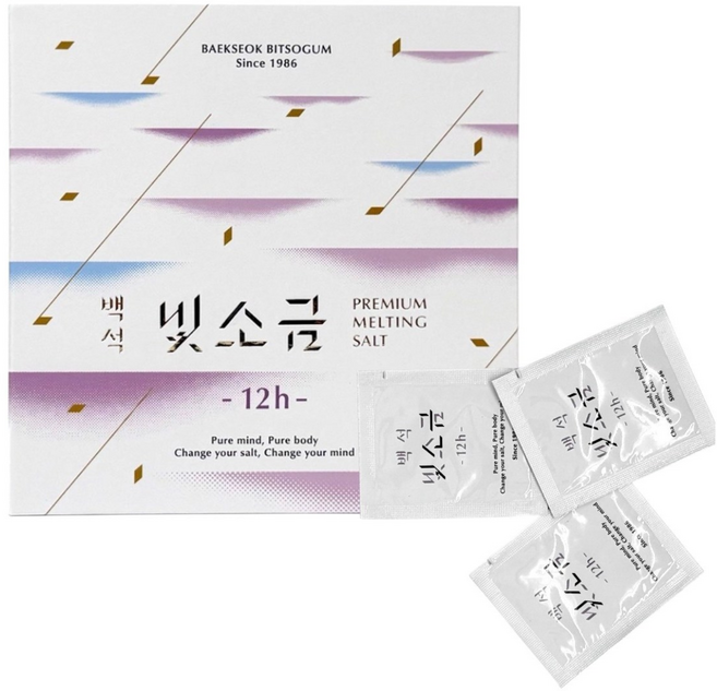 소금상담소 백석 용융소금 스틱 소금물 국내산 알칼리 고급소금 가는소금 소금차, 3g, 100개