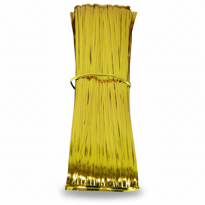 빵끈 포장끈/칼라타이 식빵끈, 금색, 1세트