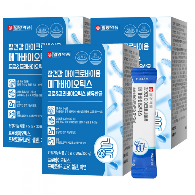 일양약품 장건강 포스트바이오틱스, 150g, 3개