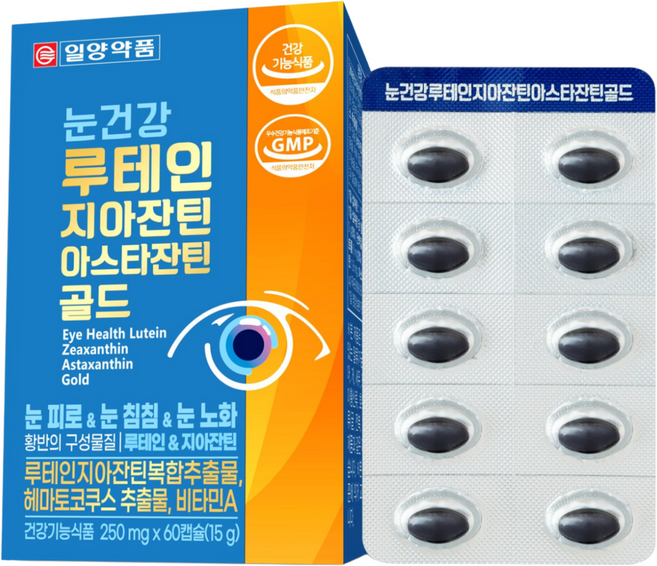 일양약품 눈건강 루테인 지아잔틴 아스타잔틴 골드, 1개, 60정