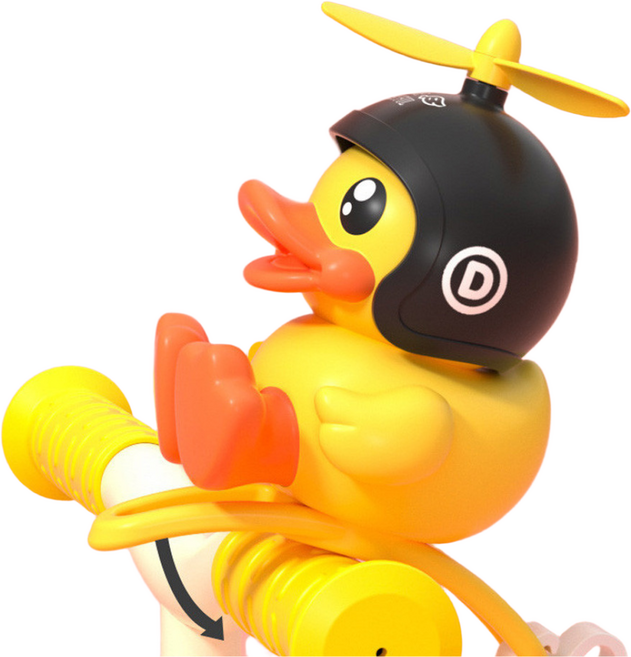 BDuck 러버덕 악세사리 자전거 오토바이 킥보드, 1개, 2.BDuck 블랙헬멧