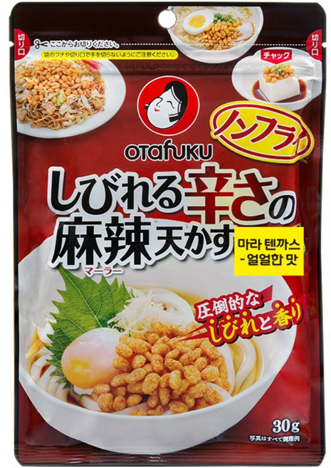 오타후쿠 텐까스 우동 후레이크 튀김가루 고명 떡볶이 일식 마라 얼얼한 맛 30g 1개