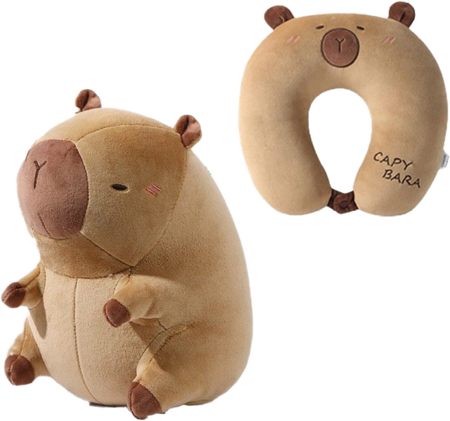 차차쿠바 카피바라 인형 변신 목베개, 변형 베개