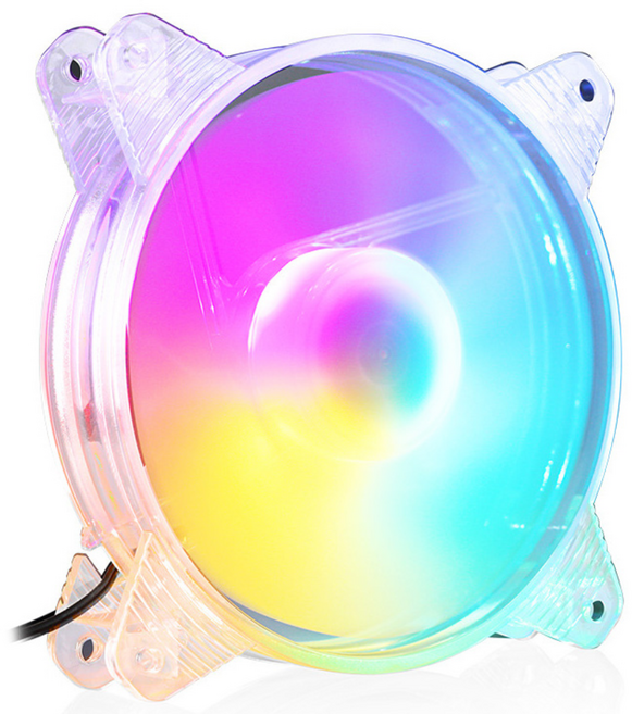 쿨러 120mm LED RGB 컴퓨터 쿨링팬 케이스 본체 냉각 방열, O9033. 쿨러 120mm RGB (IDE 4핀)