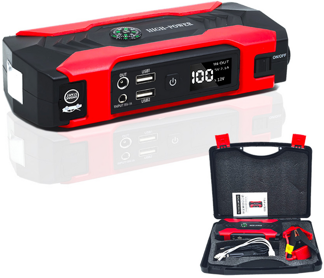 우스틴스 12V 차량용 보조배터리 점프스타터, 1개, 28000mAh