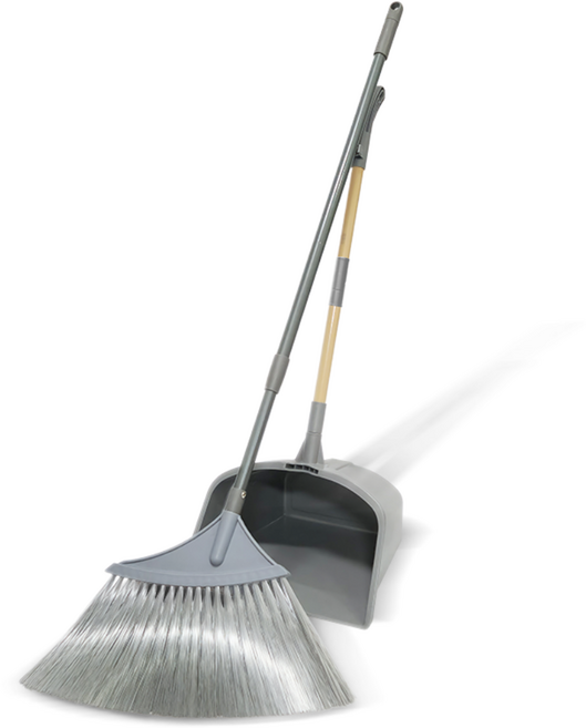 플라넥스 빗자루 쓰레받기 매장 가게 청소 세트, 찰랑비+한손쓰레받기, 1개