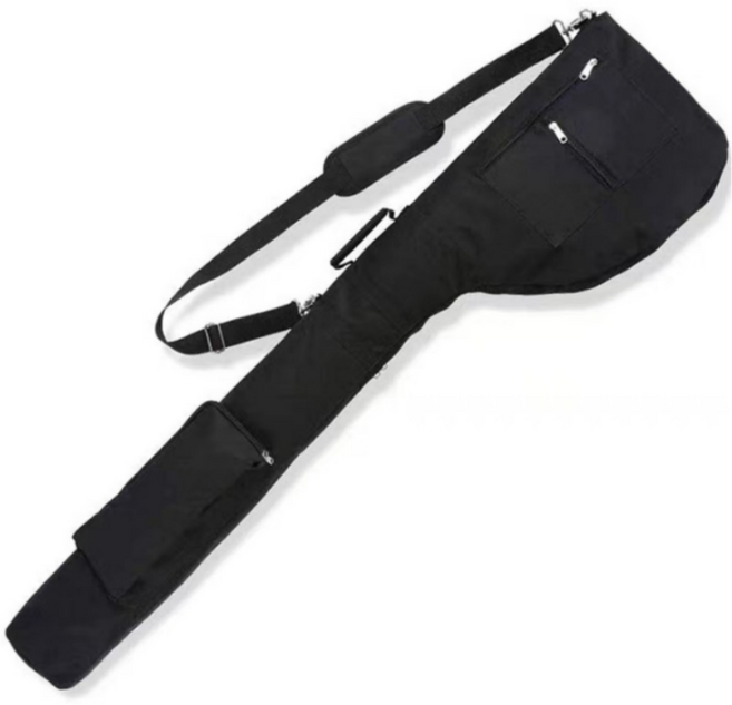 블루웨이브 골프 캐디백 골프 하프백 휴대용 접이식 골프가방 클럽케이스 경량화, 블랙