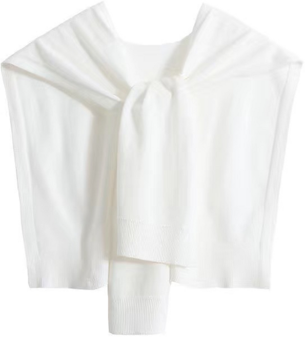 데일리픽쳐 여성용 간절기 페이크 가디건 니트 어깨 숄 머플러