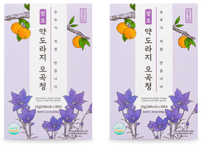 청숨 발효 약도라지 오곡청 스틱형, 2개, 300g