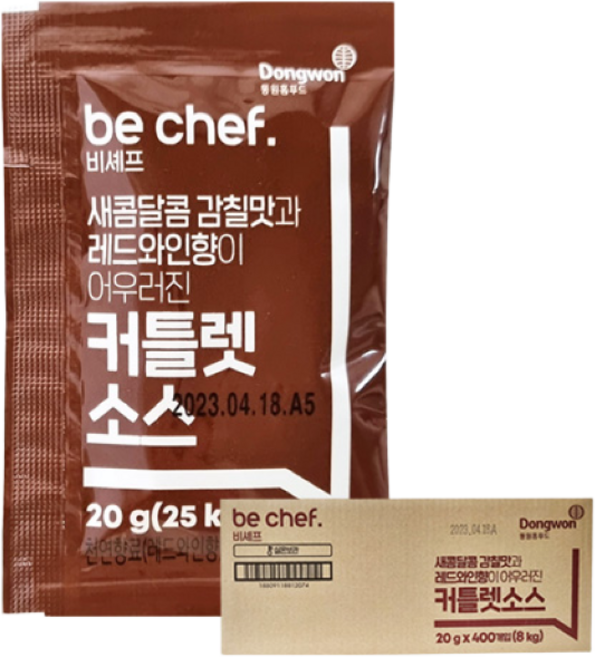 동원 비셰프 커틀렛소스 일회용 20gx200개 (반박스), 200개, 20g