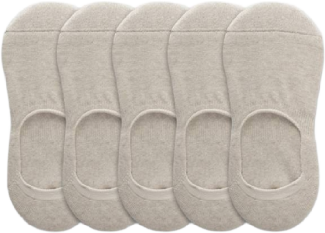 키모니 페이크삭스 이중바닥 쿠션 남자양말 5족세트, (504)오트밀5족