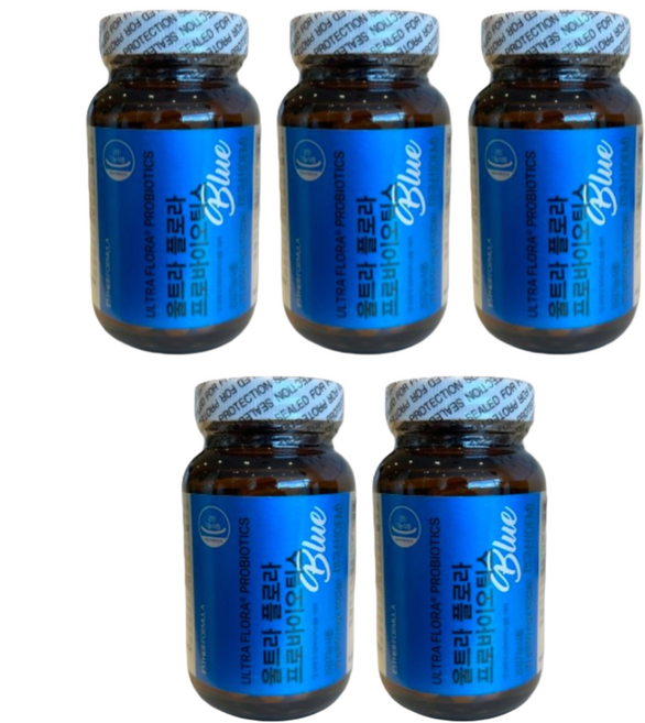 여에스더 울트라 플로라 프로바이오틱스 유산균 블루 락토바실러스 비피더스균 신 프리 바이오틱스 키즈 청소년 락토바실러스 애시도필러스, 60정, 5박스