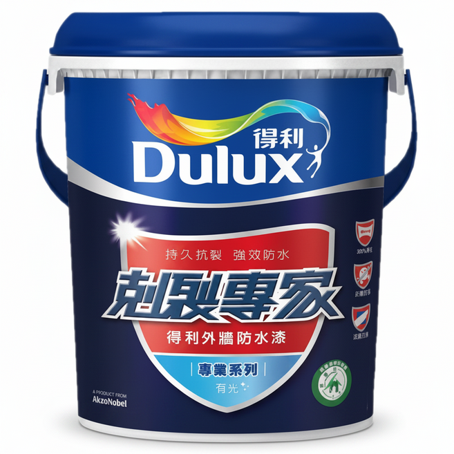 得利 A955 剋裂專家外牆防水漆, 1個, 水藍