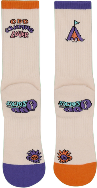 오드삭스 면스포츠양말 캠핑 아웃도어 양말 캠핑러버 오트밀, M(230mm-250mm), 1개