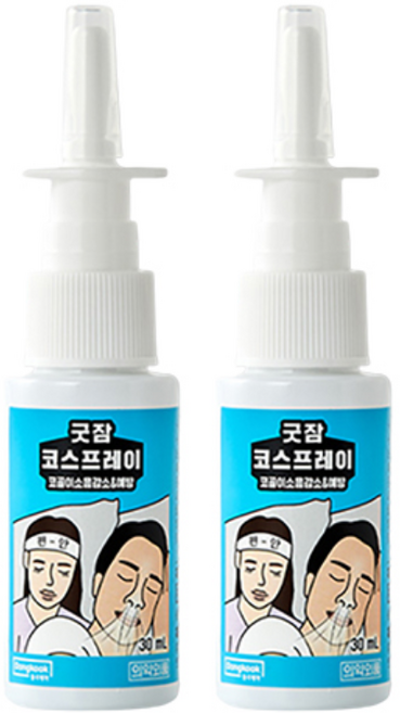 동국제약 굿잠 코골이 방지 코스프레이 코골이 소음 방지&예방 30ml, 2개