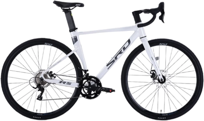 SRD 솔리드 레이싱 경량 로드자전거 R5 18단 듀얼레버 디스크브레이크, 1개, 166cm, SRD R5 460 루나 화이트 미조립 - 쿠팡