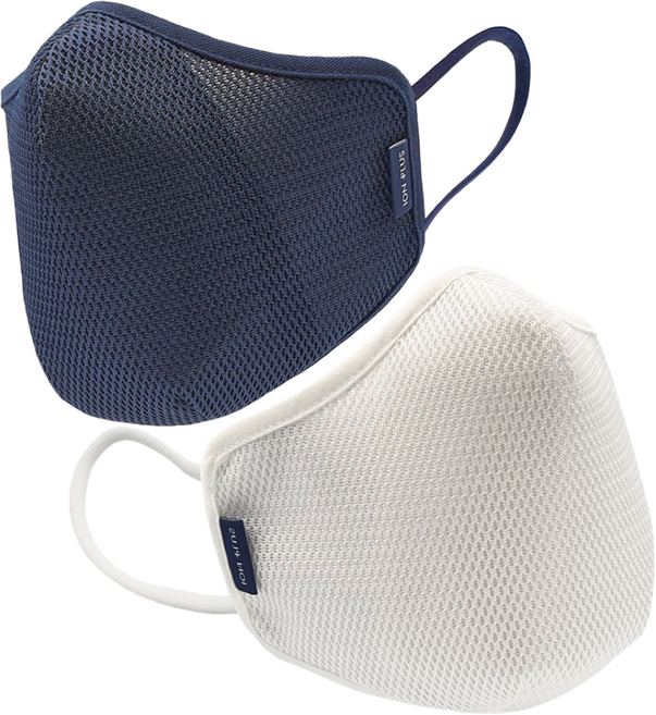 [이온플러스] 숨쉬기편한 여름용마스크 빨아쓰는 새부리 3D입체 면 천 항바이러스필터, 여름용 화이트 소형, 1개, 1개입