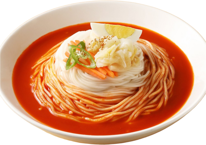 푸딩프렙 동치미 물비빔국수 450g 생소면 밀키트 간편조리세트, 1개