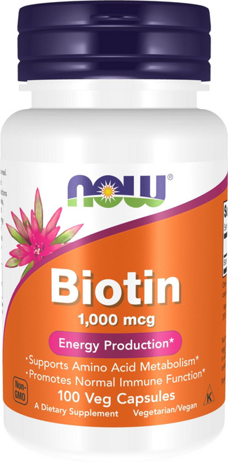 나우푸드 비오틴 1000mcg 에너지 프로덕션 베지 캡슐, 100정, 1개