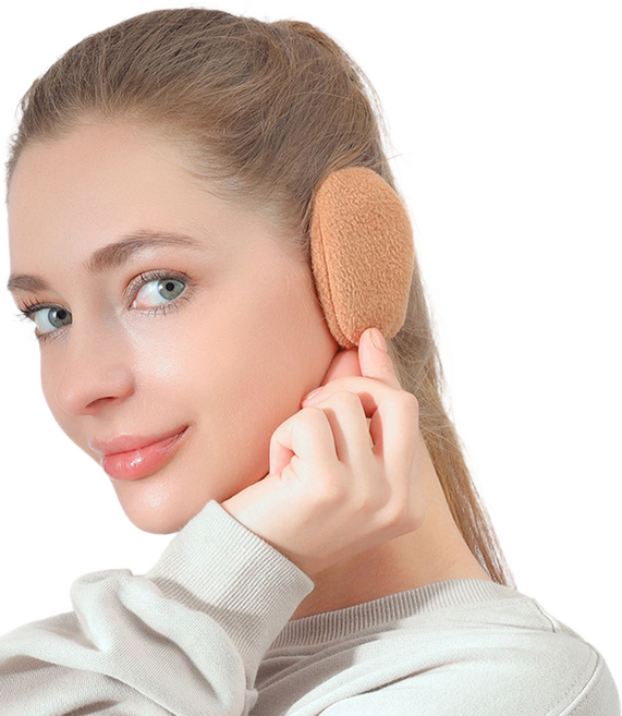 예삐스토어 2set 간편한 분리형 똑딱이 귀마개 끈없는 방한 이어머프, 2세트, 연브라운