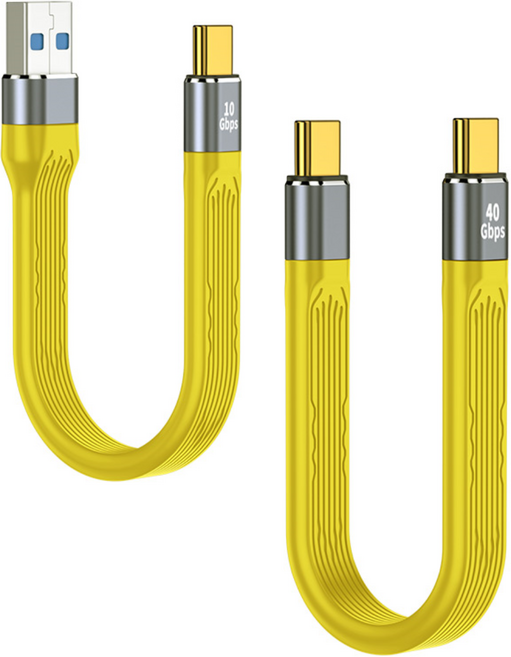 USB C타입 외장 하드 SSD 메모리 미니 케이블 PD 100W 고속충전 (2개입), 1개