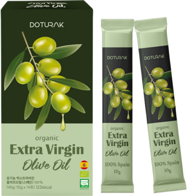 유기농 엑스트라버진 올리브오일 10g x 14포 1박스, 14개, 10ml