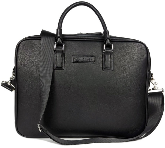 준앤연 가볍고 수납력좋은 가죽서류가방 크로스백 15.6노트북가방 심플한디자인 스마트포켓 브리프케이스