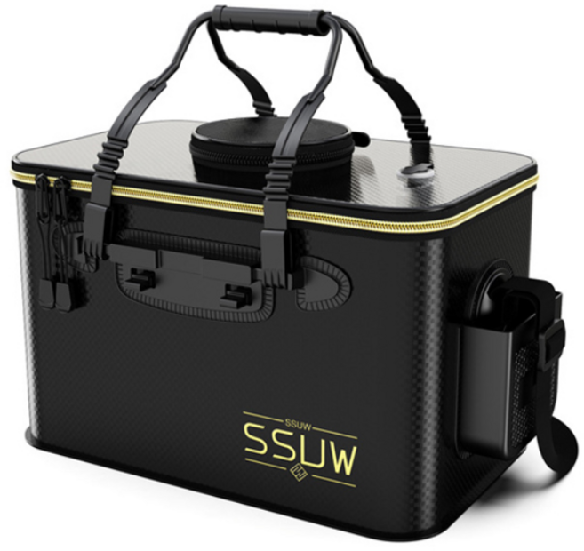 SSUW 경량 접이식 살림통 / 밑밥통 EVA 다용도 낚시가방, 블랙