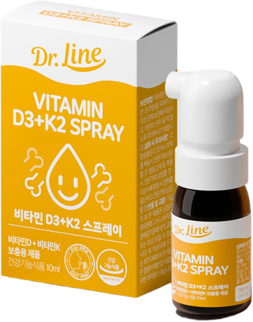 닥터라인 유아용 비타민D3 K2 400IU 액상 스프레이, 10ml, 1개