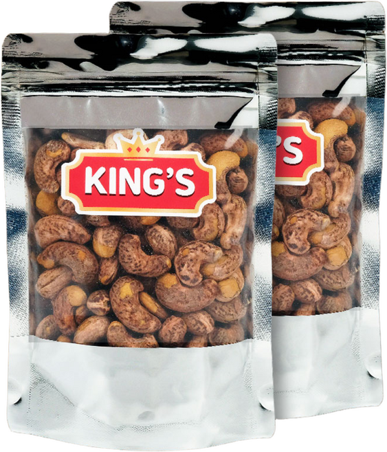 킹스 구운 껍질 캐슈넛 볶음 가염 견과류, 2개, 250g