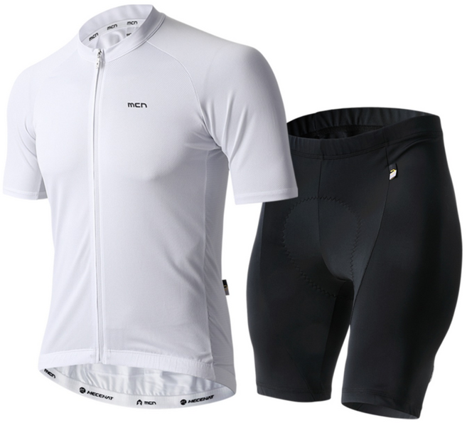 MCN 플레인 자전거 사이클 라이딩 복장 반팔 의류 여름 상하의 세트 패드 포함 기능성 져지