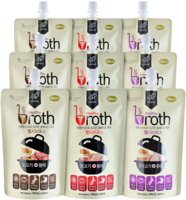 고양이 홈메이드 황태육수 180ml 3종콤보x3, 1개