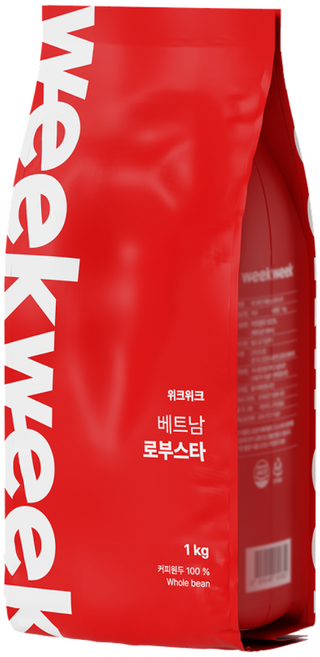 위크위크 고소한 베트남 로부스타 G1 원두 커피 홀빈, 1개, 1kg, 홀빈(분쇄안함)