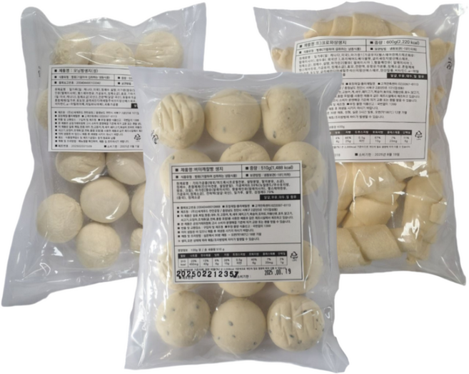 신세계푸드 모닝빵 크로아상 깨찰빵 생지 3종, 1세트, 1.7kg