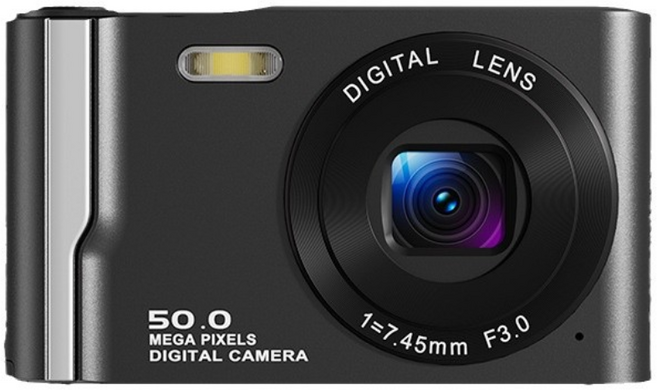 PYHO 디지털카메라 5000W 고화질 픽셀 카메라 2.8 인치 휴대용 즉석카메라, 블랙