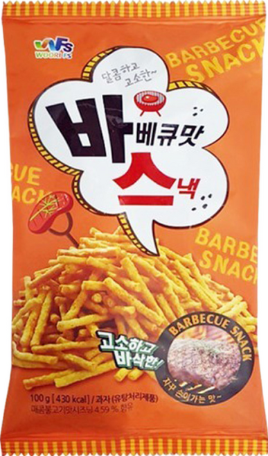 싱싱 바베큐맛스낵 100g 20입, 20개