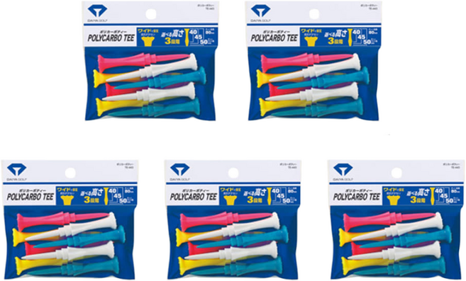 다이야 폴리카보티 TE-443 높이조절 3단콤보 골프티 80mm 5세트 골프티꽂이 흔들림 없는 안정감 와이드 헤드 설계 높이조절과 부러짐 걱정 없는초강력 골프티, 8세트