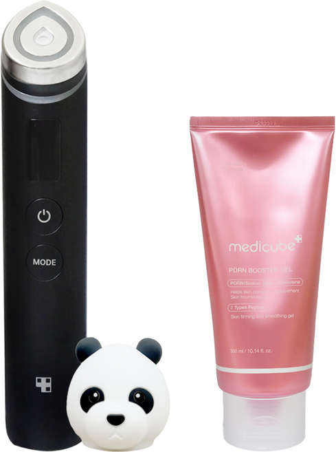 [국내용정품/한글설명서] 메디큐브 부스터프로 블랙+판다헤드캡+부스터젤 1개 국내정품