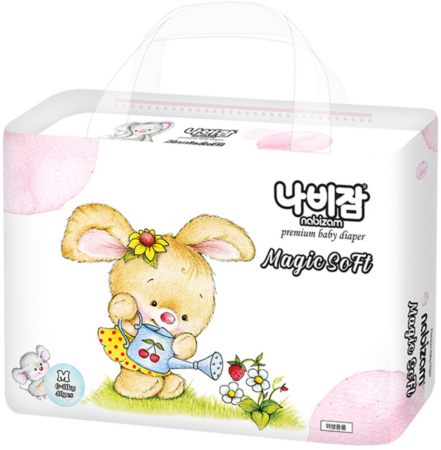 [체험팩] 나비잠 기저귀 매직소프트 밴드 4장 모음, 중형(M), 4매