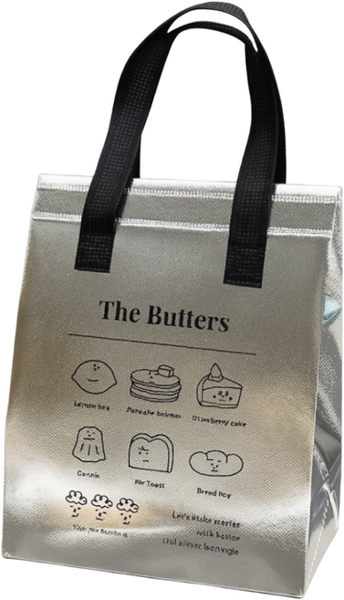 오금쓸로 은박 방수 손잡이 일회용보냉백 10개, 실버, 1개