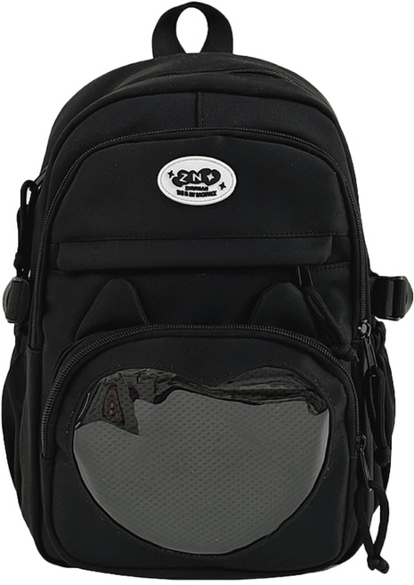 키즈트리 파스텔톤 고양이귀 투명 포켓 백팩 BB-413