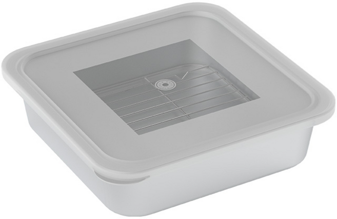 알텐바흐 스텐 밧드 정사각 중 M 20.7cm (채반+뚜껑포함), 1개